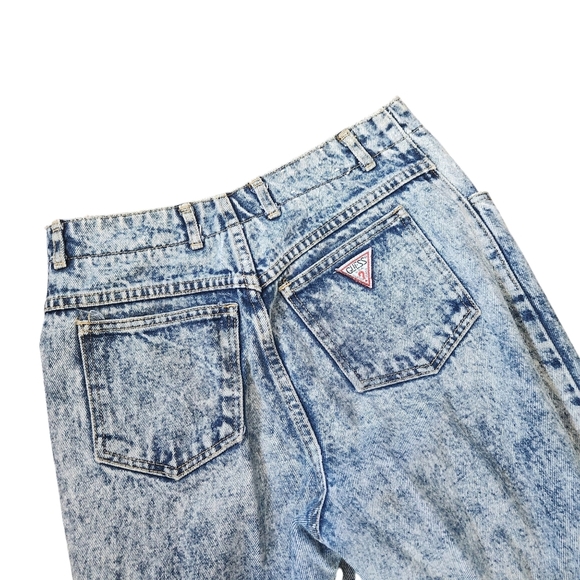 Guess Marciano Vintage Acid Wash Jeans Button Fly High Waisted Made In USA - Picture 12 of 15